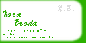 nora broda business card
